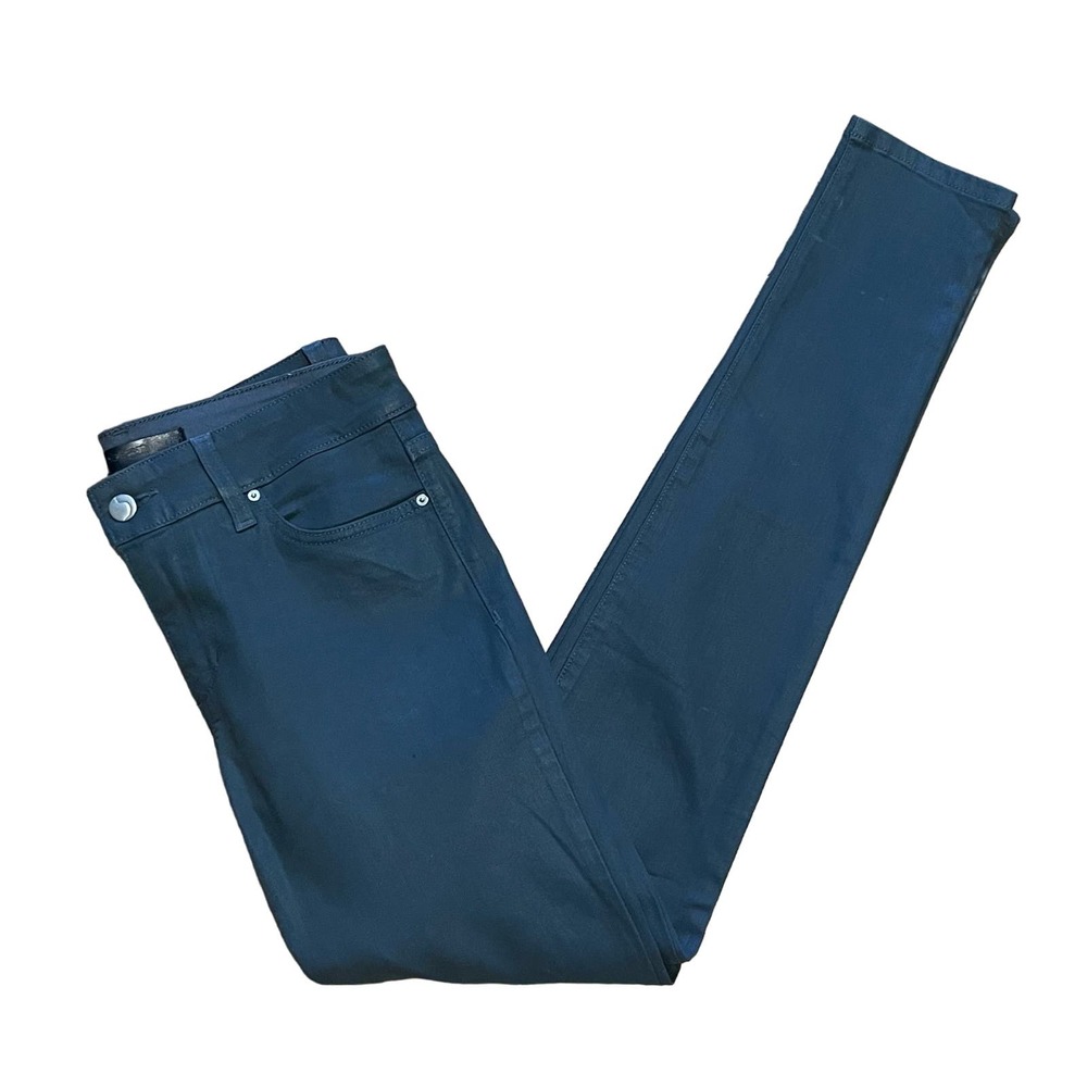 Joes Grey Coated Denim Mid Rise Skinny Jeans 26